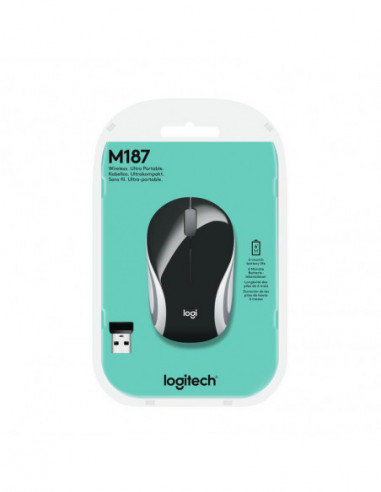 Wireless Mini Mouse M187 Black Wrls...