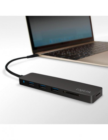 Hub USB-C LogiLink UA0312: 3 Portas... Hub USB-C LogiLink UA0312: 3 Portas...