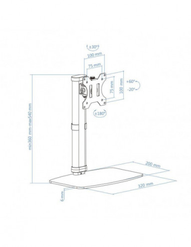 Suporte de Monitor Tooq DB1127TN-W... Suporte de Monitor Tooq DB1127TN-W...