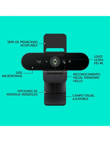 Câmara Web Logitech Brio Stream 4K -... Câmara Web Logitech Brio Stream 4K -...