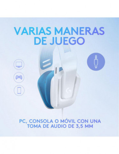 Auscultadores Logitech G335, Branco,... Auscultadores Logitech G335, Branco,...