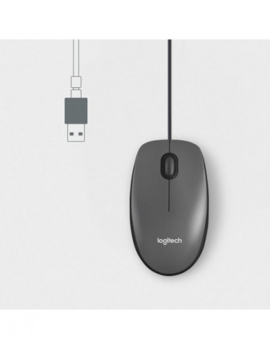 Logitech Raton M100 Usb Negro 910-006652