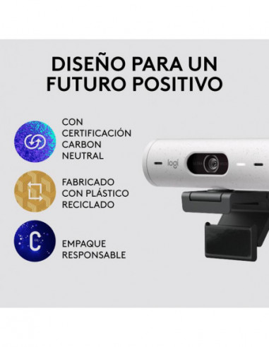 Câmara Web Logitech Brio 500 Branca
