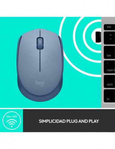 Logitech Raton M171 Inalambrico Gris...