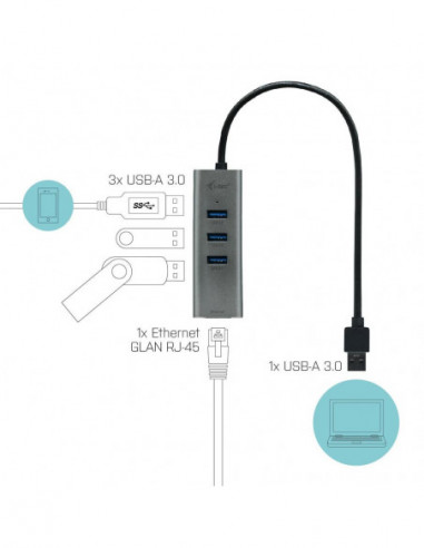 Hub I-Tec Usb 3.0 3 Portas +... Hub I-Tec Usb 3.0 3 Portas +...