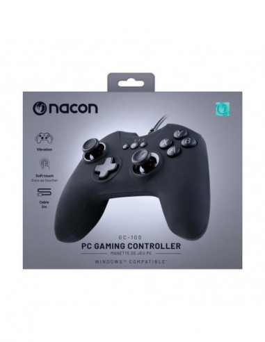 Gamepad Nacon PCGC-100XF, Preto, Com... Gamepad Nacon PCGC-100XF, Preto, Com...