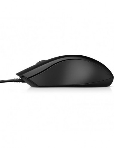 Rato com Fio HP 100, USB, Ótico, Preto
