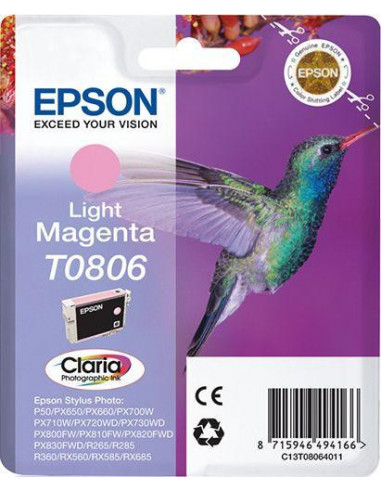 Tinteiro EPSON T0806 Magenta Claro -... Tinteiro EPSON T0806 Magenta Claro -...