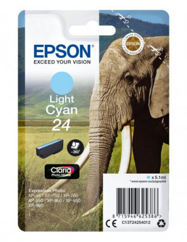 Epson 24 - 5.1 ml - azul cyan claro -...