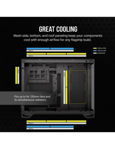 Gabinete PC Corsair 2500X Dual,...