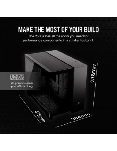 Gabinete PC Corsair 2500X Dual,...