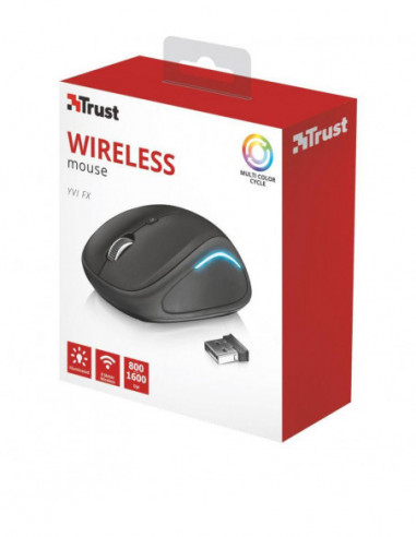 Rato TRUST Yvi FX Wireless Black - 22333