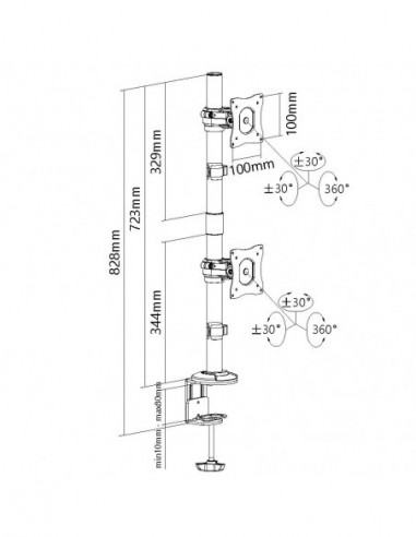 Suporte de Mesa Napofix 13-32"...