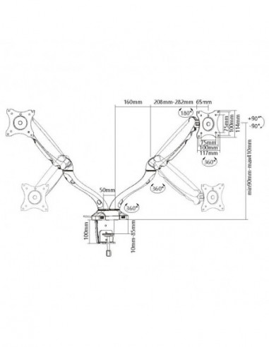 Suporte de Mesa Napofix 13-27"...