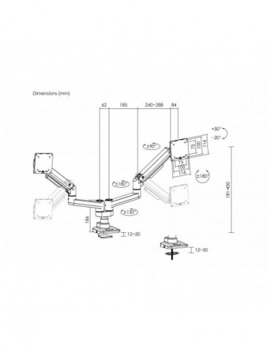 Equip - Suporte 2xmonitor 17/35" Desk... Equip - Suporte 2xmonitor 17/35" Desk...