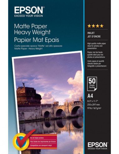 Papel Epson Mate A4 50f