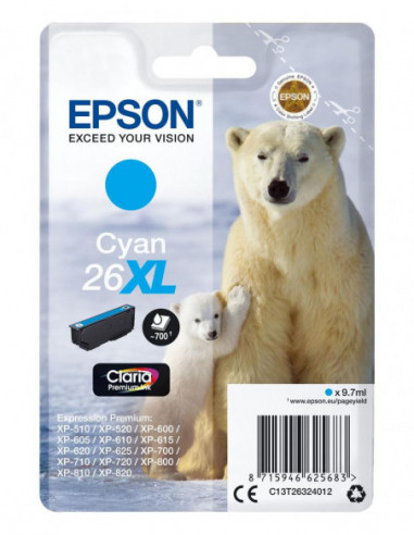 Tinteiro EPSON 26 Ciano XL -... Tinteiro EPSON 26 Ciano XL -...