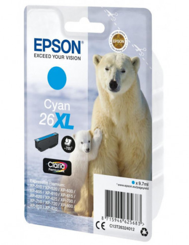 Tinteiro EPSON 26 Ciano XL -... Tinteiro EPSON 26 Ciano XL -...