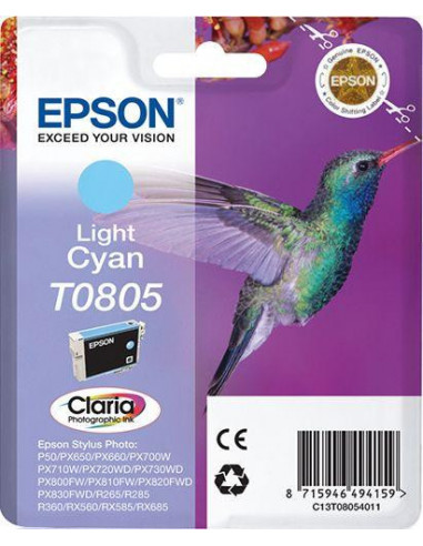 Tinteiro EPSON T0805 Ciano Claro -... Tinteiro EPSON T0805 Ciano Claro -...