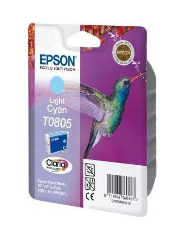 Tinteiro EPSON T0805 Ciano Claro -... Tinteiro EPSON T0805 Ciano Claro -...