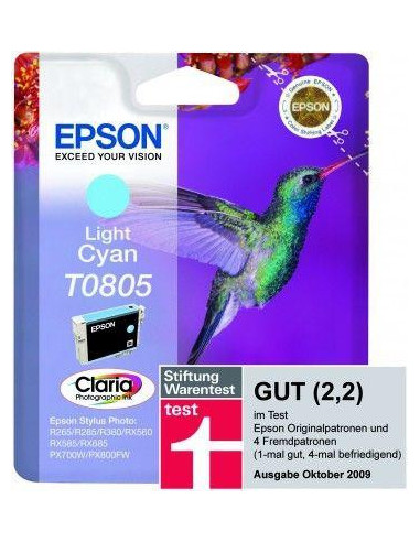 Tinteiro EPSON T0805 Ciano Claro -... Tinteiro EPSON T0805 Ciano Claro -...