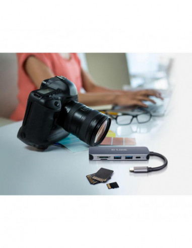 Hub USB-C D-Link DUB-2325, 5 Portas,...