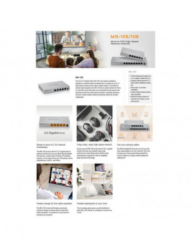 Switch Zyxel MG-105 5 Portas 2.5G...