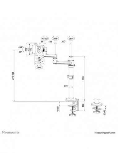 Suporte de Ecrã NEOMOUNTS para Mesa... Suporte de Ecrã NEOMOUNTS para Mesa...