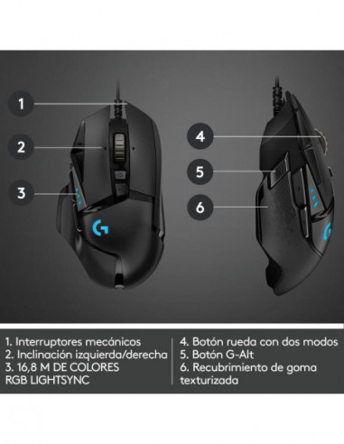 Logitech Raton G502 Hero Rgb 11...