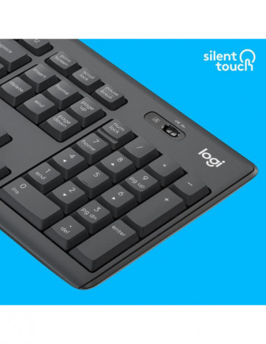 Teclado Ingles + Ratón Logitech Mk295...