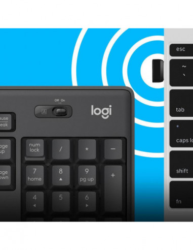 Teclado Ingles + Ratón Logitech Mk295...