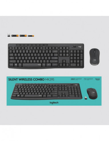 Teclado Ingles + Ratón Logitech Mk295...