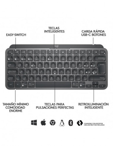 Teclado Logitech MX Keys Mini -...