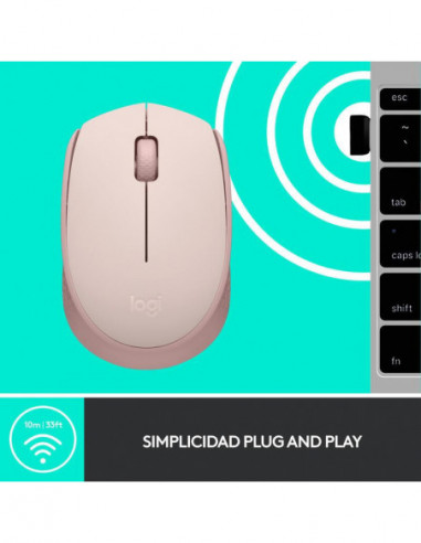Rato Sem Fio Logitech M171 - Rosa,... Rato Sem Fio Logitech M171 - Rosa,...