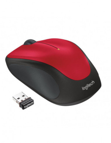 Logitech Raton M235 Inalambrico Rojo...