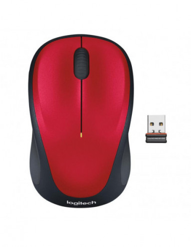 Logitech Raton M235 Inalambrico Rojo...