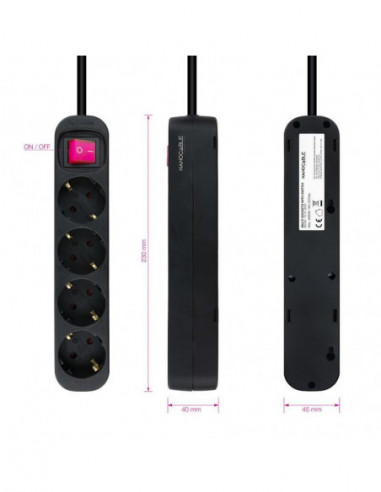 Regista Nanocable 4 Tomadas com... Regista Nanocable 4 Tomadas com...