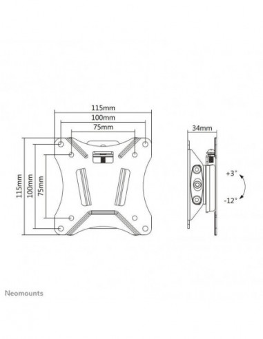 Suporte de Parede Newstar NM-W60BLACK...