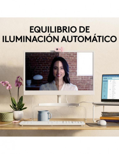Câmara Web Logitech Brio 100, Rosa -... Câmara Web Logitech Brio 100, Rosa -...