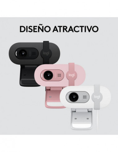 Câmara Web Logitech Brio 100, Rosa -... Câmara Web Logitech Brio 100, Rosa -...