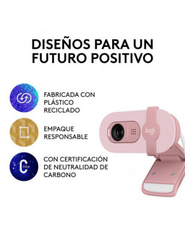 Câmara Web Logitech Brio 100, Rosa -... Câmara Web Logitech Brio 100, Rosa -...