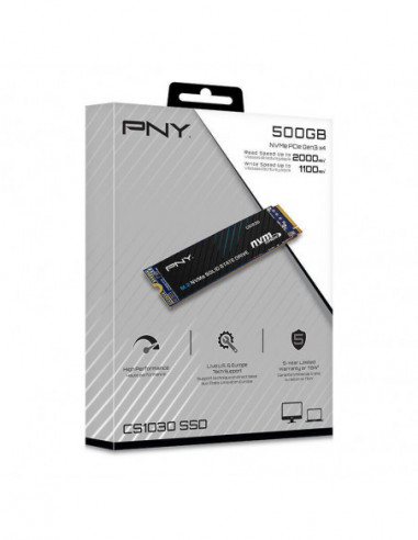 SSD PNY CS1030 M.2 NVMe 500GB, Alta... SSD PNY CS1030 M.2 NVMe 500GB, Alta...