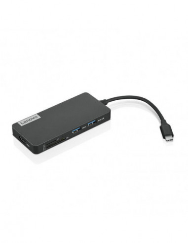 Hub USB-C Lenovo Travel Hub 7-em-1,... Hub USB-C Lenovo Travel Hub 7-em-1,...