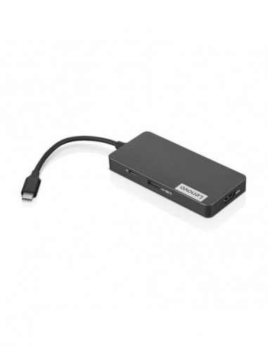 Hub USB-C Lenovo Travel Hub 7-em-1,... Hub USB-C Lenovo Travel Hub 7-em-1,...