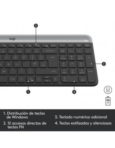 Conjunto Teclado e Rato Logitech...