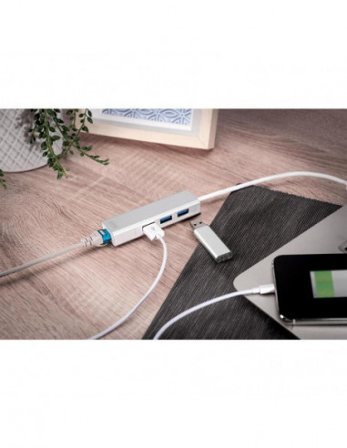 Hub USB DIGITUS DA-70250-1: 3 portas...