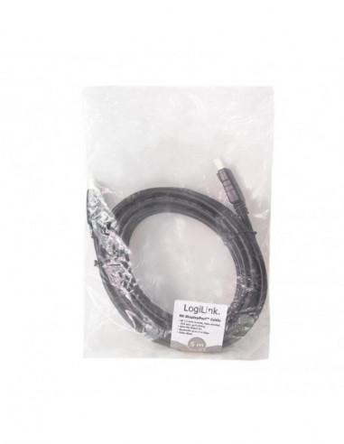 Cabo DisplayPort LogiLink, 5m, Preto,...