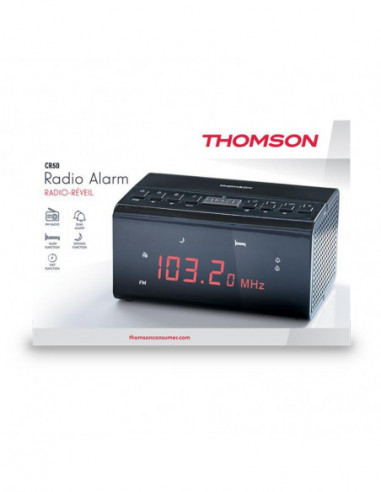 Rádio Despertador Thomson CR50 Preto