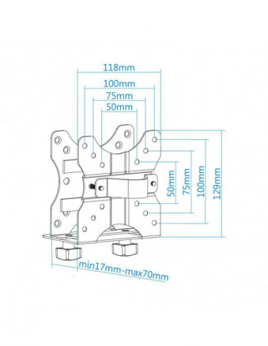 Suporte VESA Tooq TCCH0001-B - Mini... Suporte VESA Tooq TCCH0001-B - Mini...