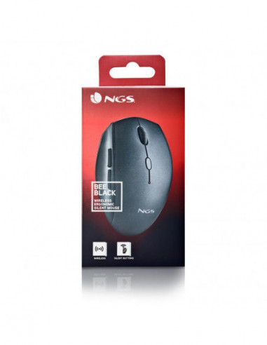 Rato NGS Bee, Sem Fios, Preto, 1600...